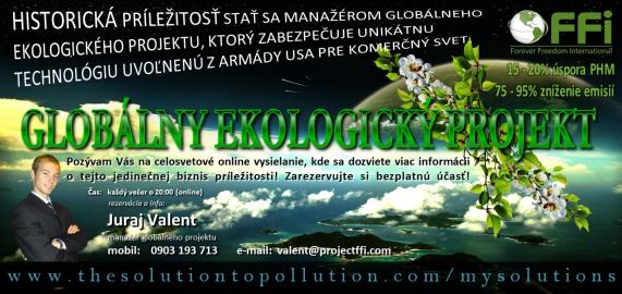 GLOBALNY EKOLOGICKY PROJEKT - top ponuka